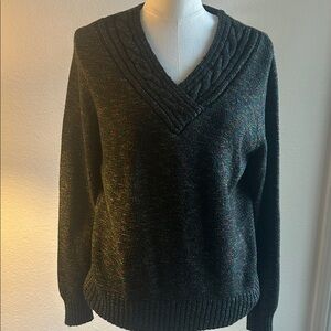 Indigo Multicolor V-Neck Sweater for Men